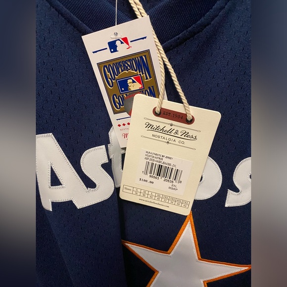 Houston Astros Jeff Bagwell Mitchell And Ness Cooperstown Mesh Jersey Size XXL - Picture 7 of 8